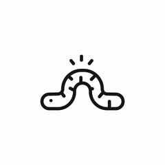 earth worm icon sign vector