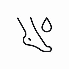 foot wash icon sign vector