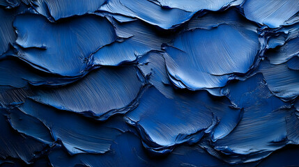Fototapeta premium Abstract Blue Oil Paint Swirls Illustration