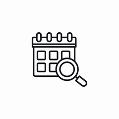 search calendar date icon sign vector