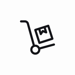 warehouse trolley icon sign vector