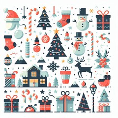 Festive Christmas Design of Wrapping Paper