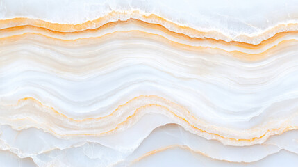 Layers of white and orange agate stone showcasing natural beauty and patterns