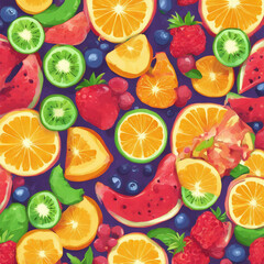 fresh fruit background illustration