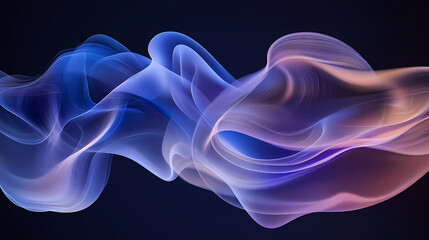 Smoke trails in an abstract form, organic shapes, mysterious and elegant. Organic. Illustration
