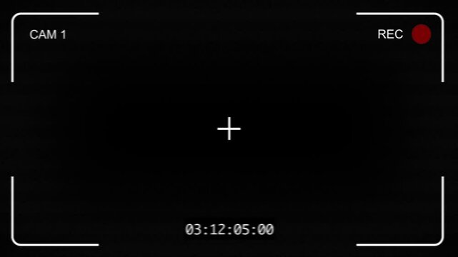 A clip with alpha channel of a CCTV overlay - with timecode and record light