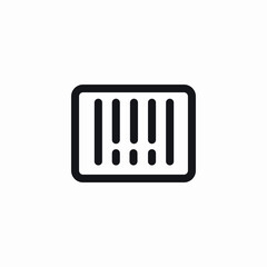 bar code icon sign vector