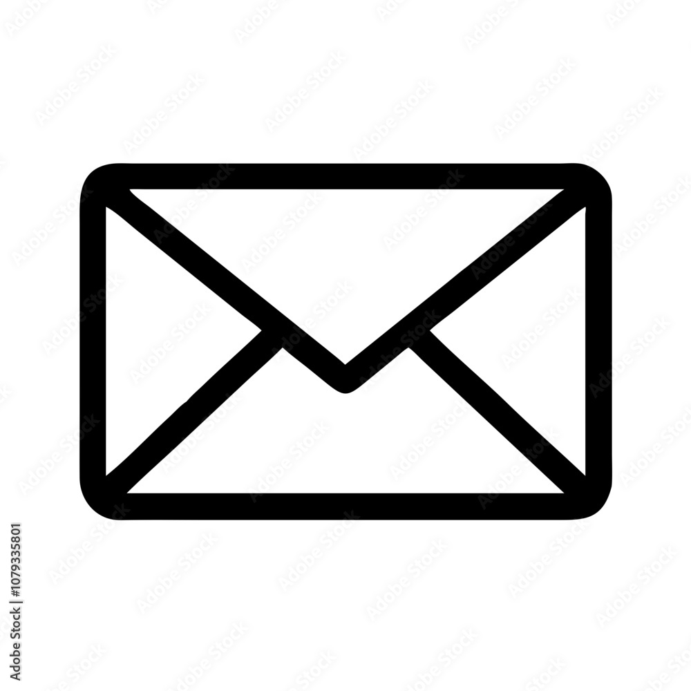 Poster a simple vector icon representing an envelope, symbolizing communication and messaging, ideal for di