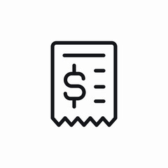 check bill icon sign vector