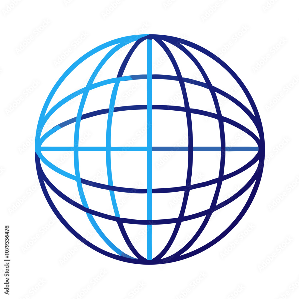 Poster a vector icon of a globe in wireframe design representing global communication and connectivity conc