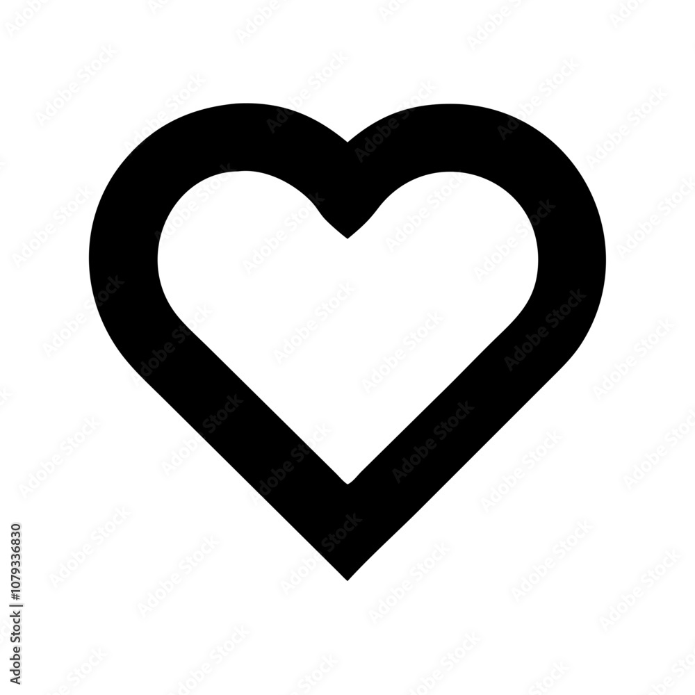 Poster a minimalist vector icon of a heart shape representing love and affection, suitable for various desi