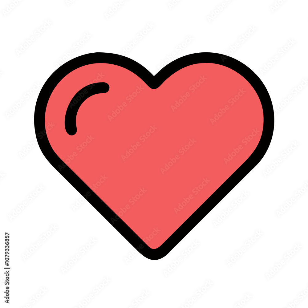 Aufkleber a simple heart icon representing love and affection ideal for use in digital communications, social 