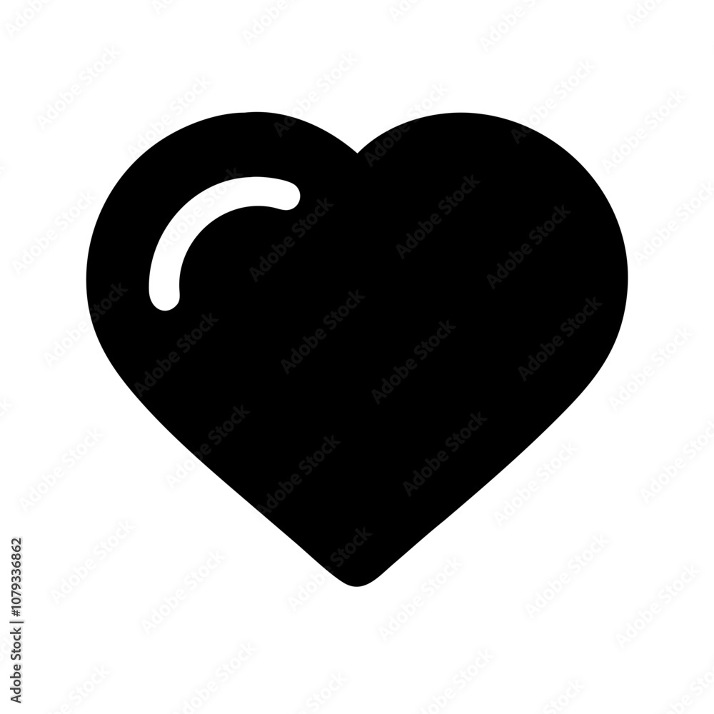 Aufkleber a simple vector icon depicting a filled heart symbolizing love, affection, and connection often used