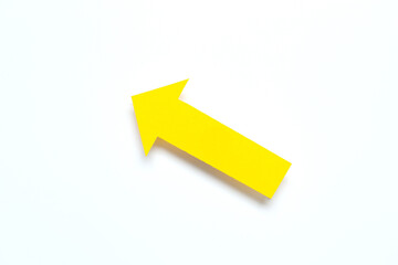 Paper arrow on white background 