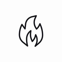 fire flame hot icon sign vector