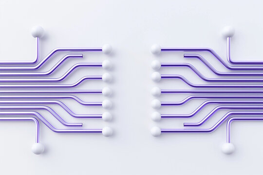 Detailed 3D Schematic of Simple Parallel Circuit
