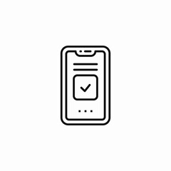 phone check mark icon sign vector