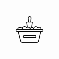 cat litter box icon sign vector