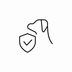dog vet protection shield icon sign vector