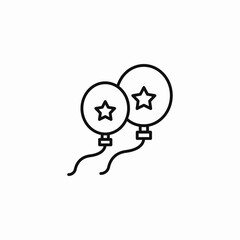 holiday balloons icon sign vector