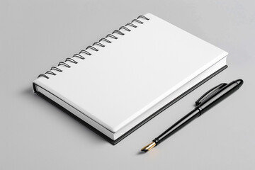 Minimal Elegant Notebook and Pen Set Mockup
