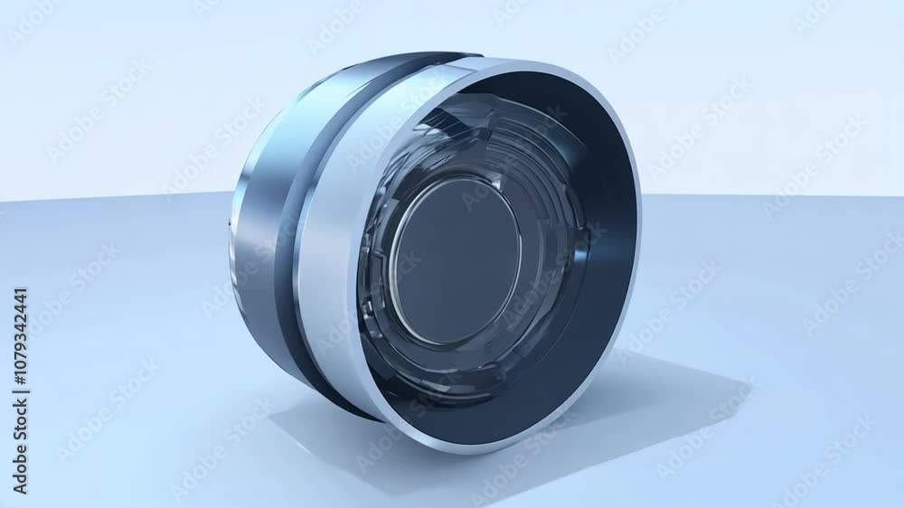 Aufkleber 3d model of a futuristic capsule design showcasing innovative concepts generative ai