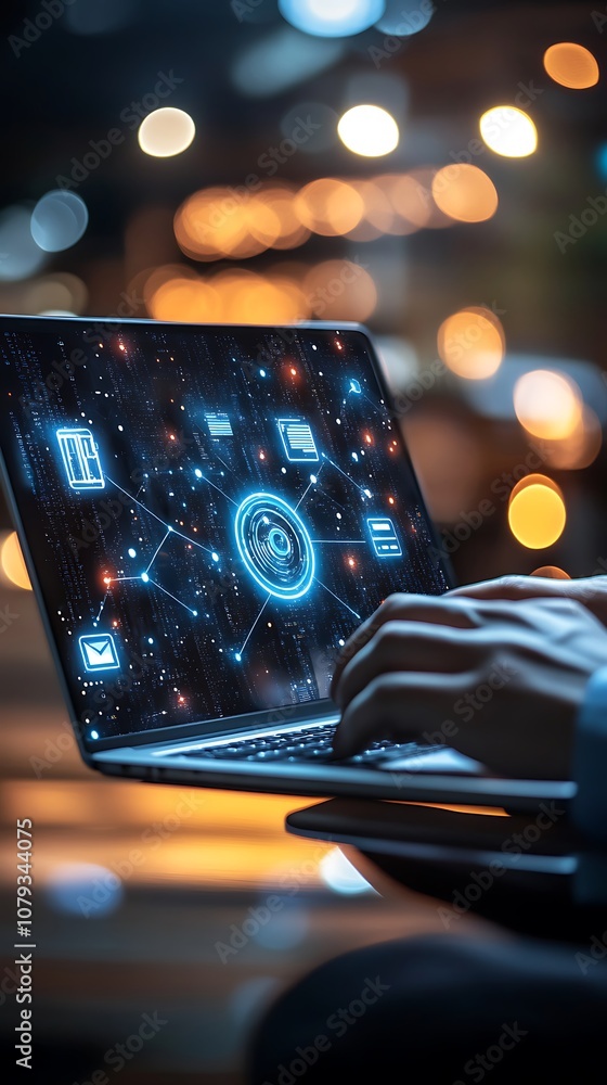 Poster iot technology transforming businesses through seamless data and device connectivity.