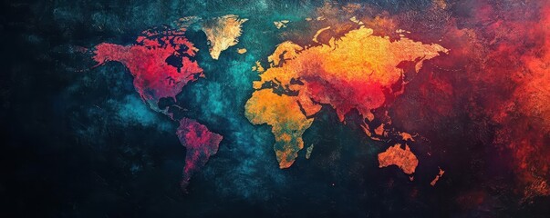 Strategy for market expansion in 2025, emphasizing key opportunities and challenges focus on, business development theme, vibrant, Fusion, global map backdrop