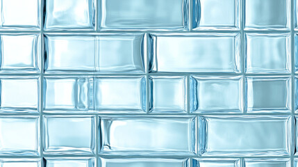 Translucent glass blocks arranged in a modern wall decor design