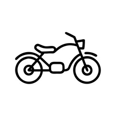 Fototapeta premium A minimalist vector icon depicting a motorcycle design showcasing sleek contours and classic features, perfect for transportation-themed graphics and projects