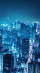 Smart city concept showcasing intelligent systems and urban advancements.