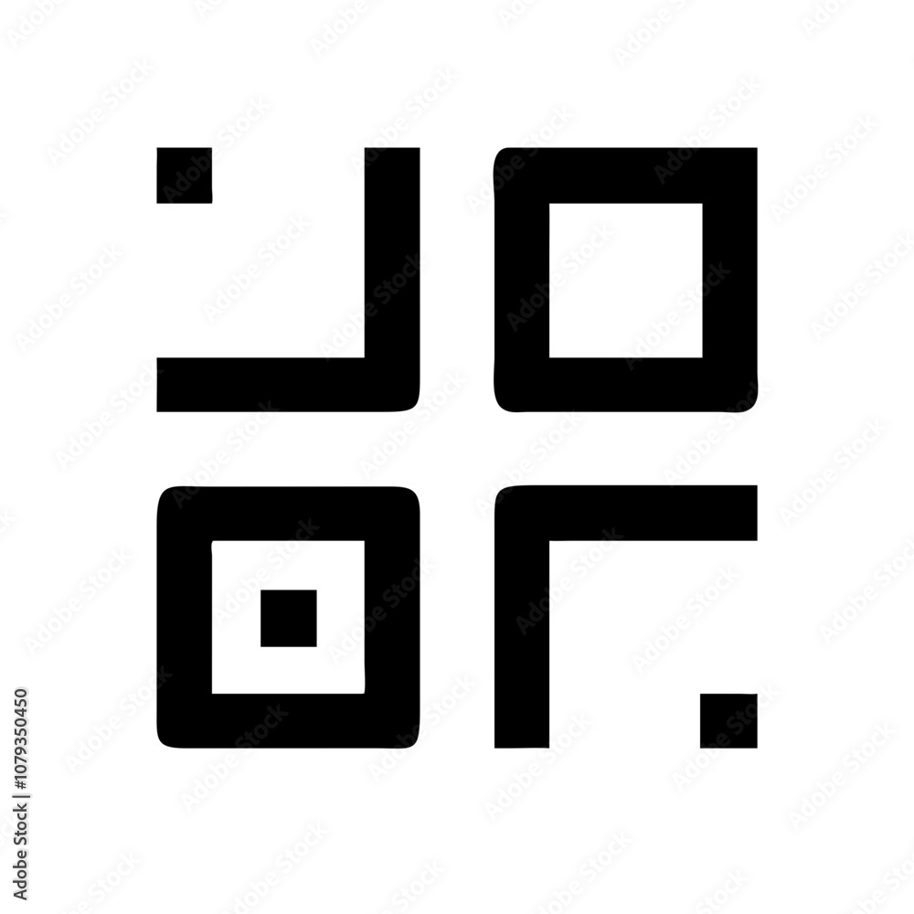 Poster vector icon of a qr code designed for modern communication, useful for transactions and information 