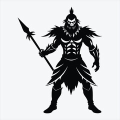 Fototapeta premium Nonviolent Warrior, Vector White background illustration, Generative Ai