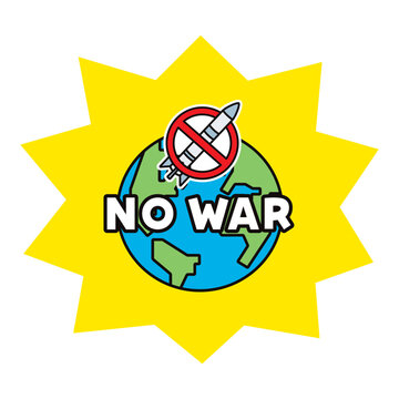 recommend clip art: 核兵器禁止のマークがついた地球のイラスト