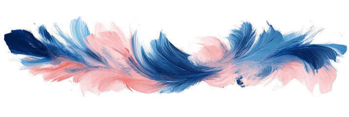 Fototapeta premium colorful abstract feathered brush strokes blend in elegant flow transparent background