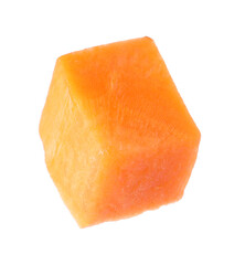 Piece of fresh ripe carrot isolated on white