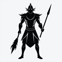 Nonviolent Warrior, Vector White background illustration, Generative Ai