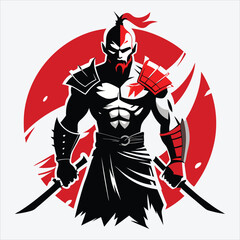 Fototapeta premium Nonviolent Warrior, Vector White background illustration, Generative Ai