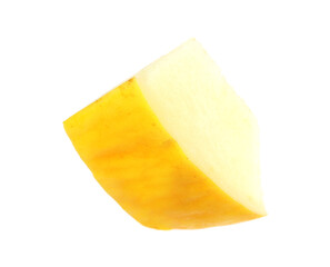 Piece of ripe melon isolated on white