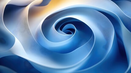 Abstract Blue Swirling 3D Background