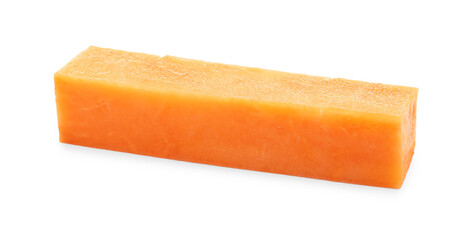 Piece of raw sweet potato isolated on white