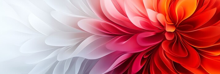 Obraz premium An abstract background featuring organic shapes in red, pink, and white, creating a kaleidoscopic floral pattern
