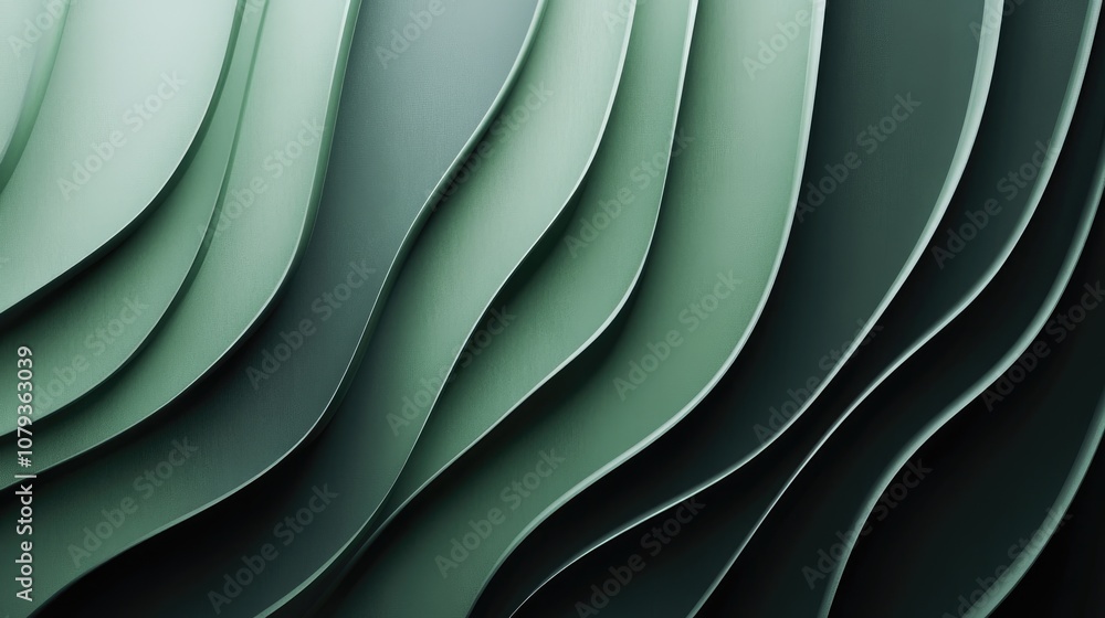 Poster sage green and charcoal grey abstract minimalist backdrop with vertical waves