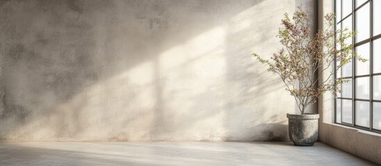 Fototapeta premium Interior room in the midst of rough repairs showcasing bare walls ideal for self finishing projects