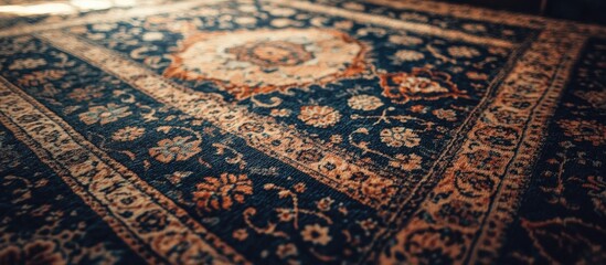 Grandmother s vintage carpet featuring intricate fabric patterns showcasing timeless craftsmanship and home decoration