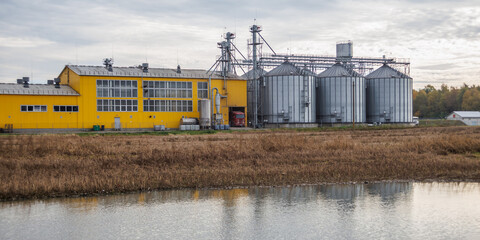 agro-processing and manufacturing plant for processing and silver silos for drying cleaning and...