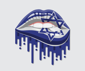Israel Glossy Pride Blood Flag