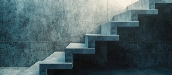 Loft style concrete staircase with sleek lines and modern design ideal for contemporary interiors