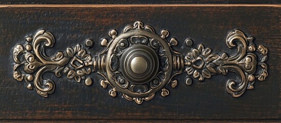 Key inserted into a vintage door lock showcasing intricate design and craftsmanship
