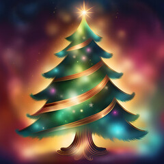 Obraz premium Festival of Lights: The Dreamy Christmas Tree